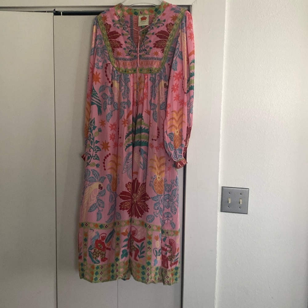 FARM Rio Pink Floral Maxi Dress